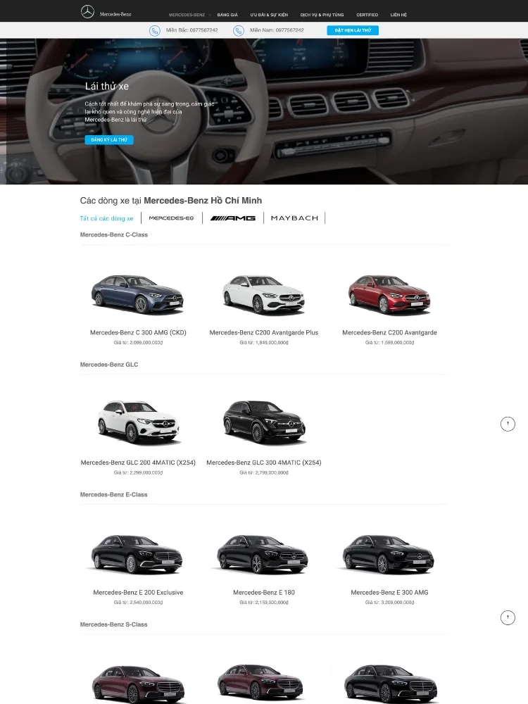 website bán ô tô Mercedes - Benz s1