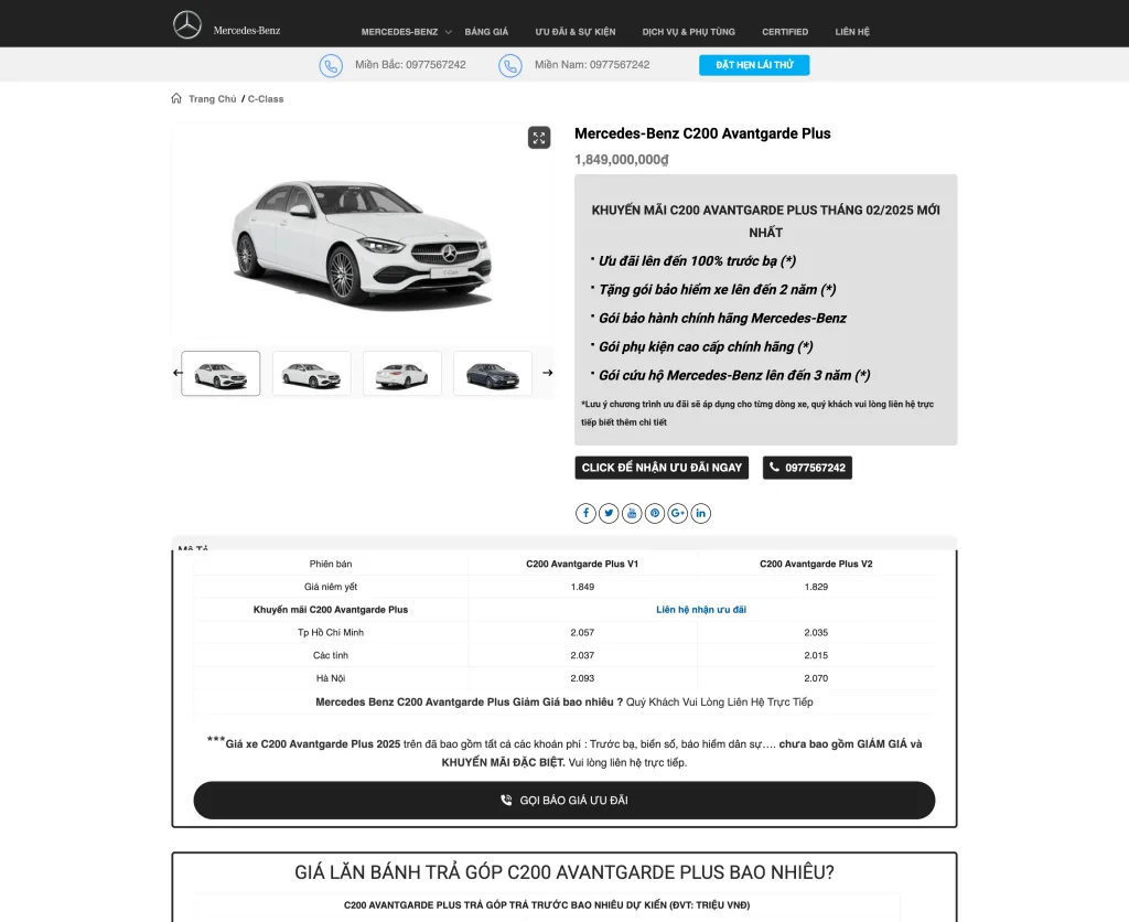 website bán ô tô mercedes s1