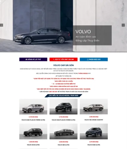 website sale ô tô Volvo Nguyen Van Linh HCM