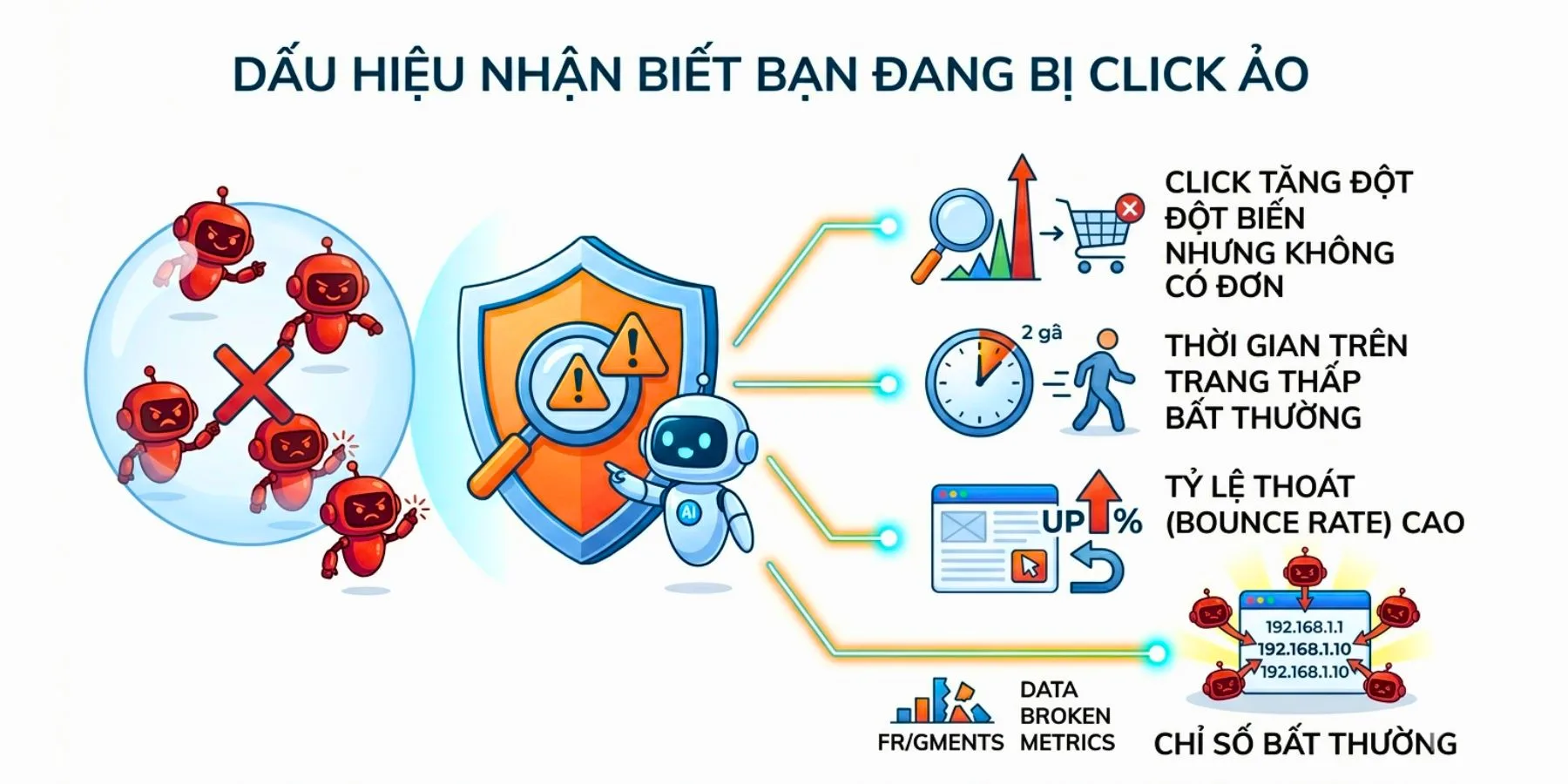 Những dấu hiệu nhận biết click ảo