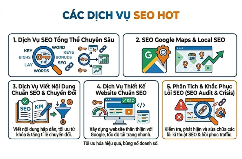 các dịch vụ seo hot