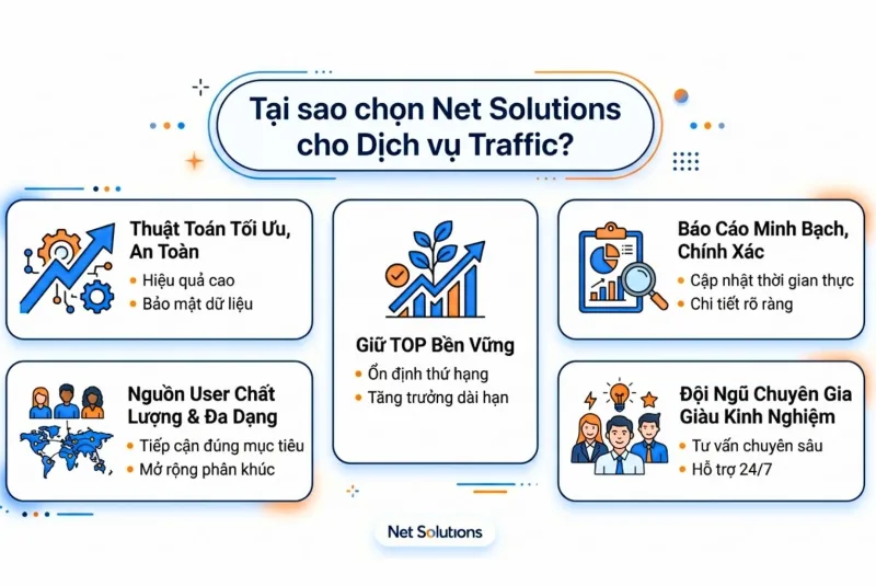 chọn Net Solutions cho Dịch vụ Traffic