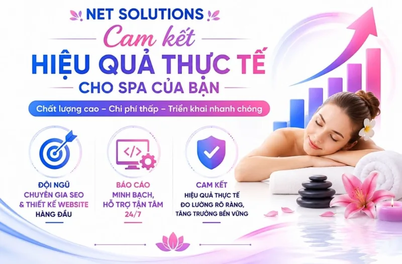 Đội ngũ chuyên gia Net Solutions luôn sẵn sàng hỗ trợ và tư vấn lộ trình SEO phù hợp nhất cho spa của bạn.