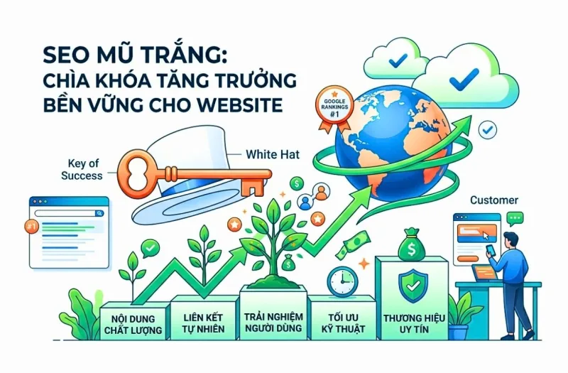 SEO Mũ Trắng: Tăng Trưởng Bền Vững & An Toàn