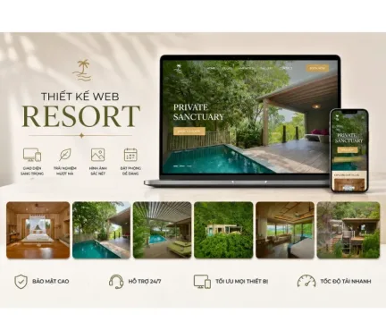 Thiet-Ke-Web-resort Giao diện website resort đẳng cấp giúp nâng tầm thương hiệu và thu hút khách hàng thượng lưu