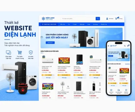 Giao diện website điện lạnh tối ưu chuẩn công nghệ, nâng tầm thương hiệu nhà thầu HVAC