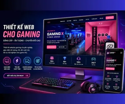 Thiết Kế Web Thiết Kế Ph&ograve;ng Gaming Chuy&ecirc;n Nghiệp: Đột Ph&aacute; Doanh Thu Setup Cyber Game 2026