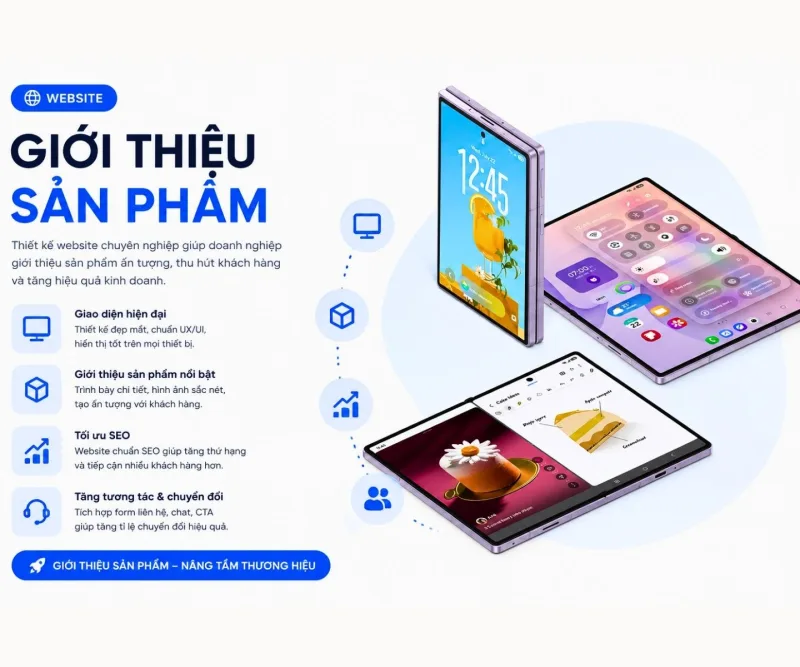 Website giới thiệu sản phẩm chuyên nghiệp giúp định vị thương hiệu và thu hút đối tác hiệu quả