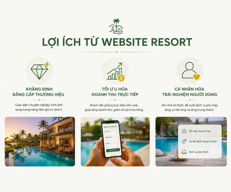 Lợi ích khi bạn sở hưu một website cho resort của bạn