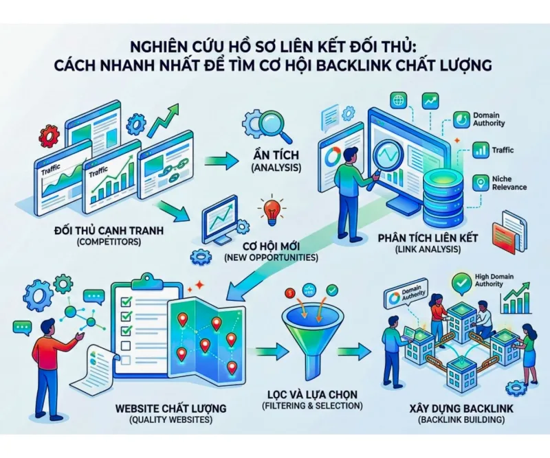 Nghiên cứu hồ sơ liên kết của đối thủ là cách nhanh nhất để tìm ra các cơ hội xây dựng backlink chất lượng