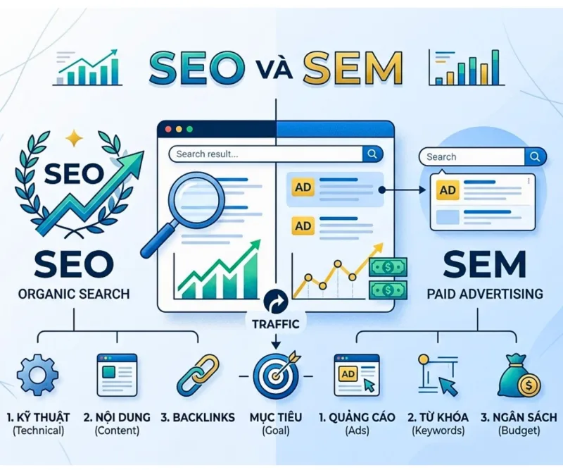 Phân Biệt SEO Và SEM: Nên Đầu Tư Kênh Nào Để Tối Ưu Doanh Số ?