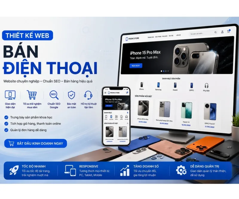 Thiết Kế Web Bán Điện Thoại Chuẩn SEO: Bứt Phá Doanh Số Online