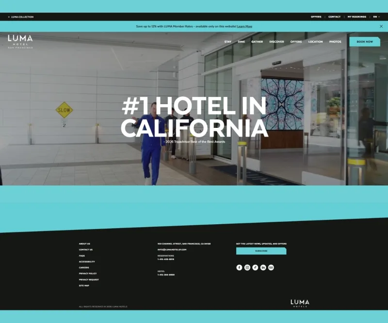 Giao diện website khách sạn hiện đại tích hợp hệ thống đặt phòng trực tiếp