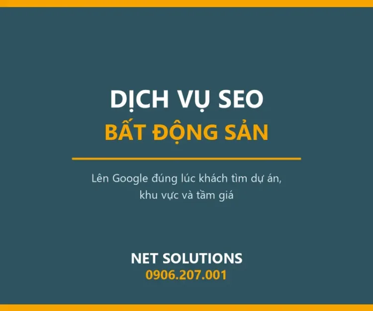 Dịch vụ SEO bất động sản của Net Solutions