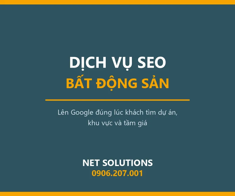 Dịch vụ SEO bất động sản của Net Solutions