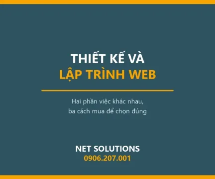 Thiet ke va lap trinh web - anh dai dien Thẻ tiêu đề bài Thiết kế và lập trình web của Net Solutions, kèm số hotline 0906.207.001