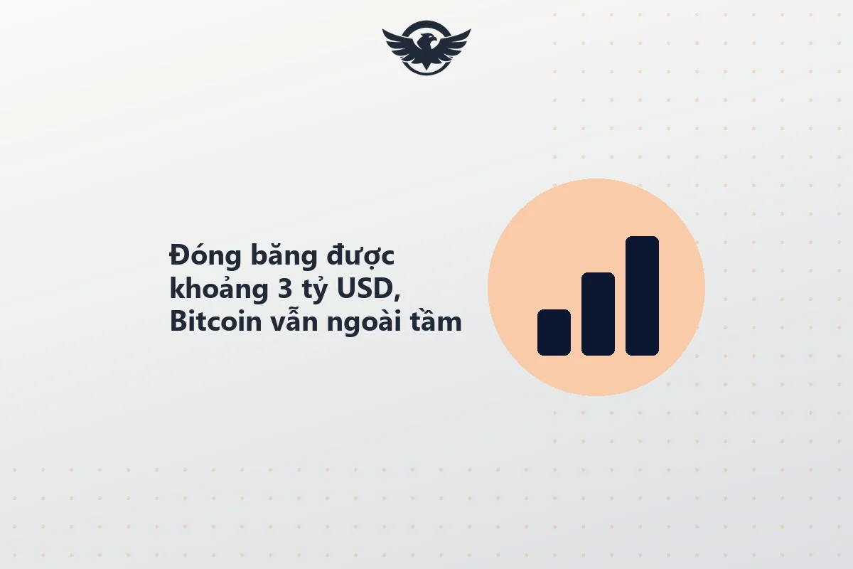 Biểu tượng cột số liệu cạnh dòng chữ: vụ Binance bị hack đóng băng được khoảng 3 tỷ USD, Bitcoin vẫn ngoài tầm