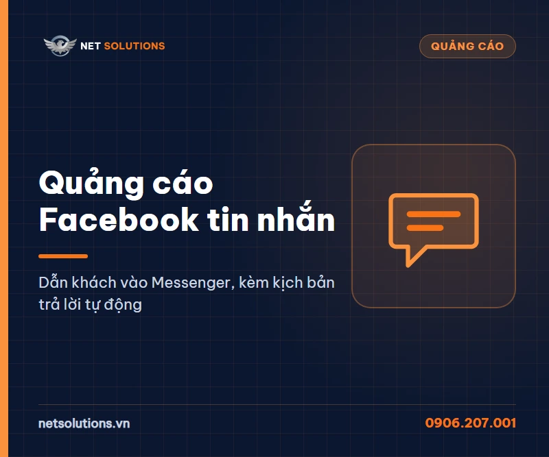 Dịch vụ quảng cáo Facebook tin nhắn Messenger của Net Solutions