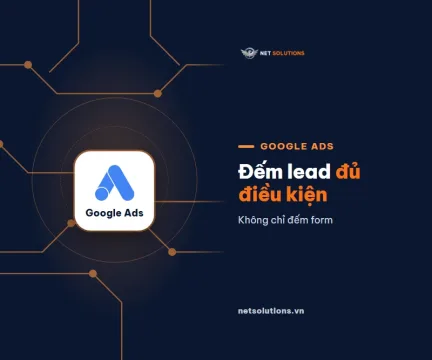 dai dien chi phi moi lead google ads tang do lead du dieu kien Thẻ logo Google Ads trên nền mạch xanh navy, kèm chữ Đếm lead đủ điều kiện