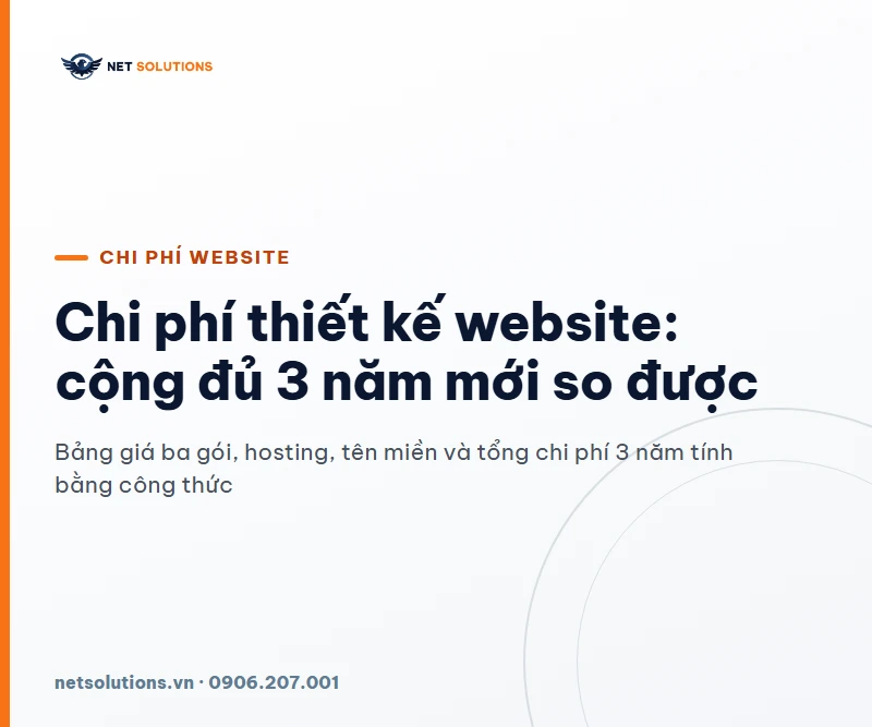Chi phí thiết kế website 2026: bảng giá và tổng chi phí 3 năm