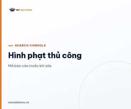 dai dien hanh dong thu cong search console Thẻ chữ lớn trên nền sáng ghi Hình phạt thủ công, nhãn Search Console