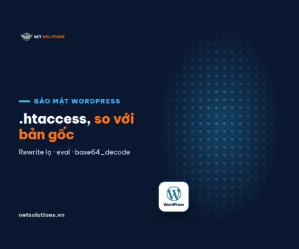 dai dien kiem tra htaccess functions php bi chen ma doc Thẻ logo WordPress trên nền navy cùng chữ .htaccess, móc so với bản gốc
