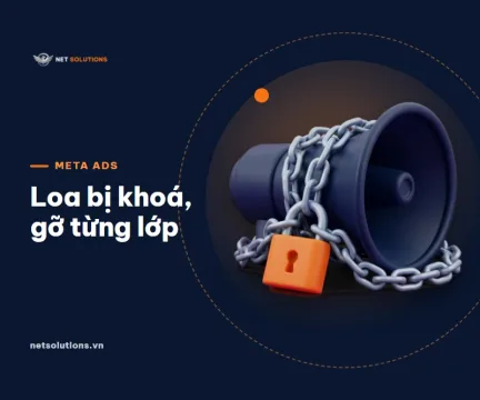 dai dien tai khoan quang cao facebook bi han che Minh hoạ chiếc loa bị quấn xích, khoá bằng ổ khoá màu cam