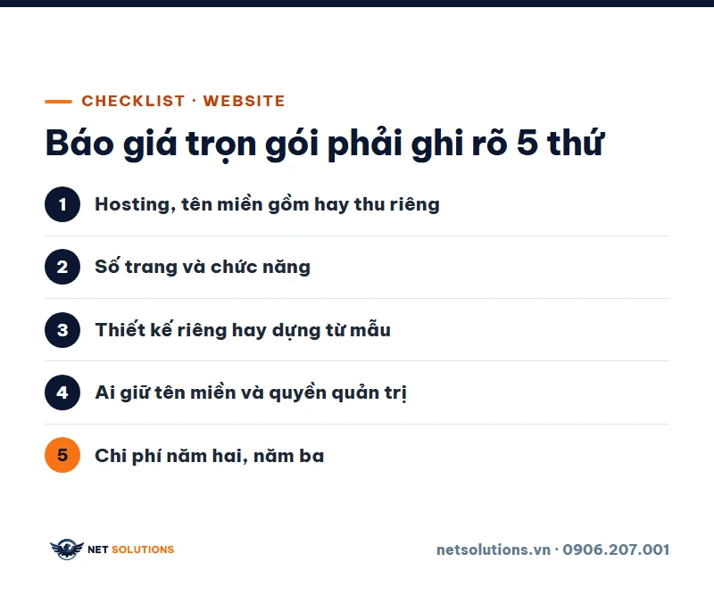 Thiết kế website trọn gói gồm những gì: 12 hạng mục và giá 2026
