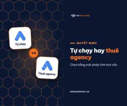 dai dien tu chay google ads hay thue agency Tự chạy Google Ads hay thuê agency: chọn bằng một phép tính hoà vốn, hai thẻ logo Google Ads đối đầu