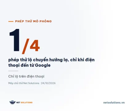 dai dien website chuyen huong la chi tren dien thoai Con số 1 trên 4: chỉ một trong bốn phép thử curl trên máy chủ thử lộ chuyển hướng lạ, đó là phép điện thoại đến từ Google