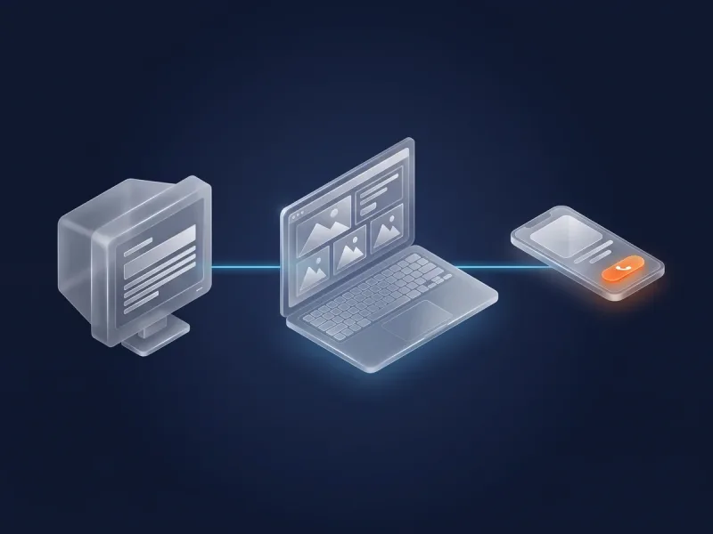 Minh hoạ website hiển thị trên máy tính và điện thoại