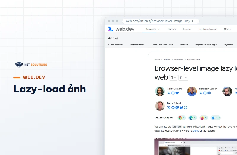 Ảnh chụp trang web.dev về lazy-load ảnh ở cấp trình duyệt trên máy tính