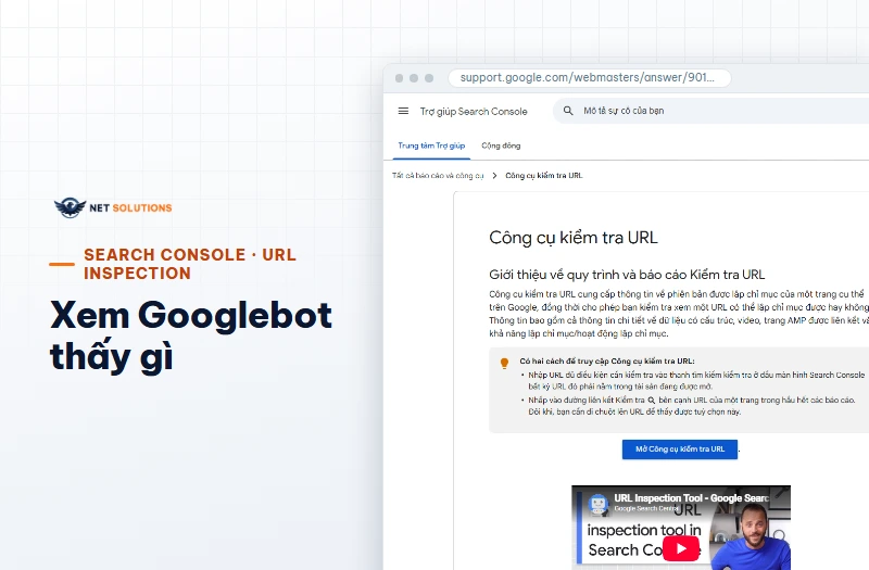 Ảnh chụp trang trợ giúp công cụ URL Inspection của Google Search Console