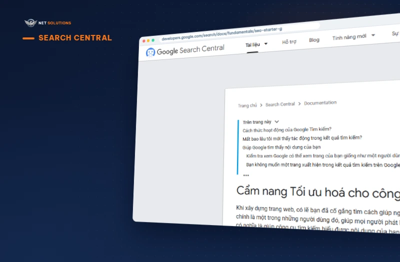 Hướng dẫn khởi đầu về SEO của Google trên màn hình máy tính