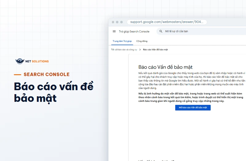 Ảnh chụp trang trợ giúp Search Console về vấn đề bảo mật