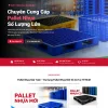 Giao diện website pallet nhựa Mai Trâm Plastic do Net Solutions thiết kế: trang chủ trên máy tính