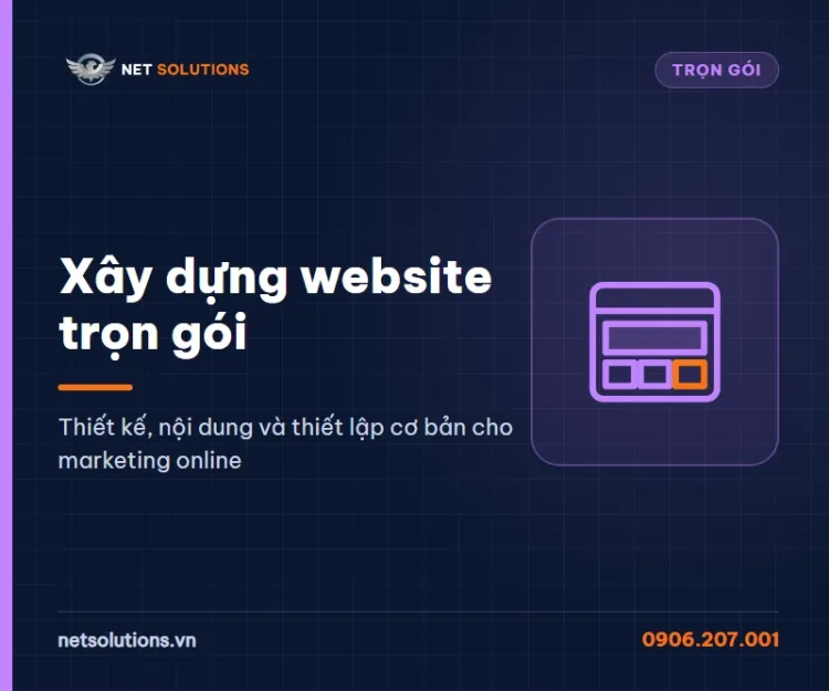 Dịch vụ xây dựng website trọn gói của Net Solutions