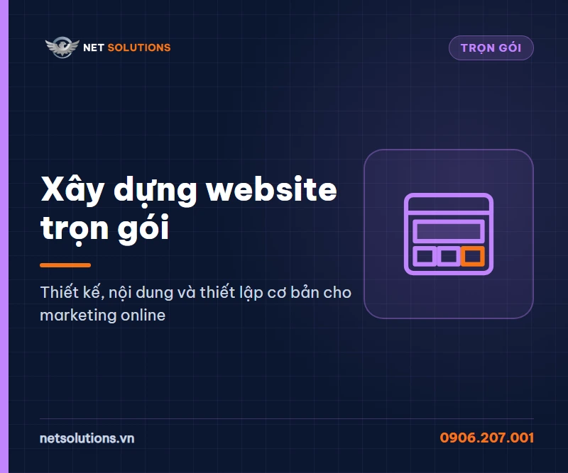 Dịch vụ xây dựng website trọn gói của Net Solutions